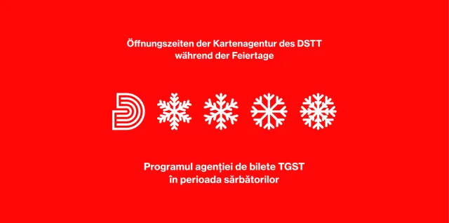 Programul agenției de bilete TGST în perioada sărbătorilor